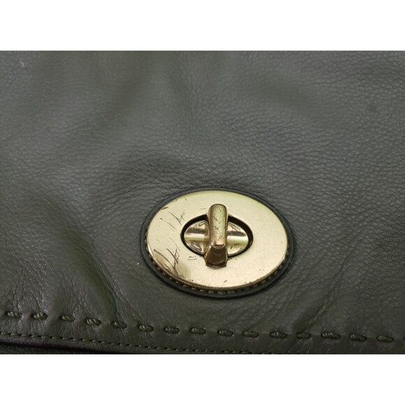 COACH Limited Edition Hamptons Flap Bag, 15400, Green Leather Shoulder Purse - Picture 3 of 16